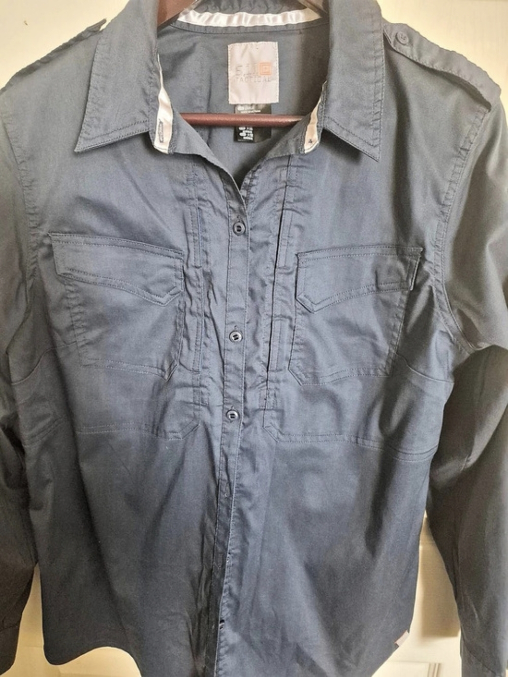 Size L Womens fitted 511 Tactical Blue Long Sleeve Shirt Like New